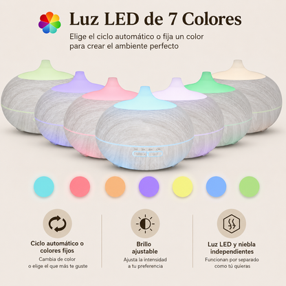 Bruma Esencial | Difusor de Aromaterapia con Mando a Distancia