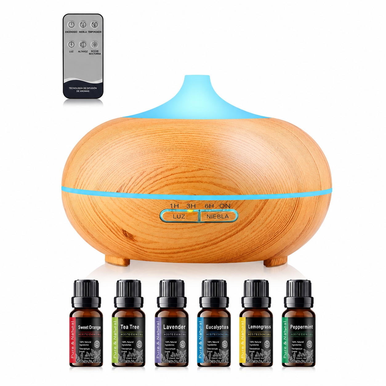 Bruma Esencial | Difusor de Aromaterapia con Mando a Distancia