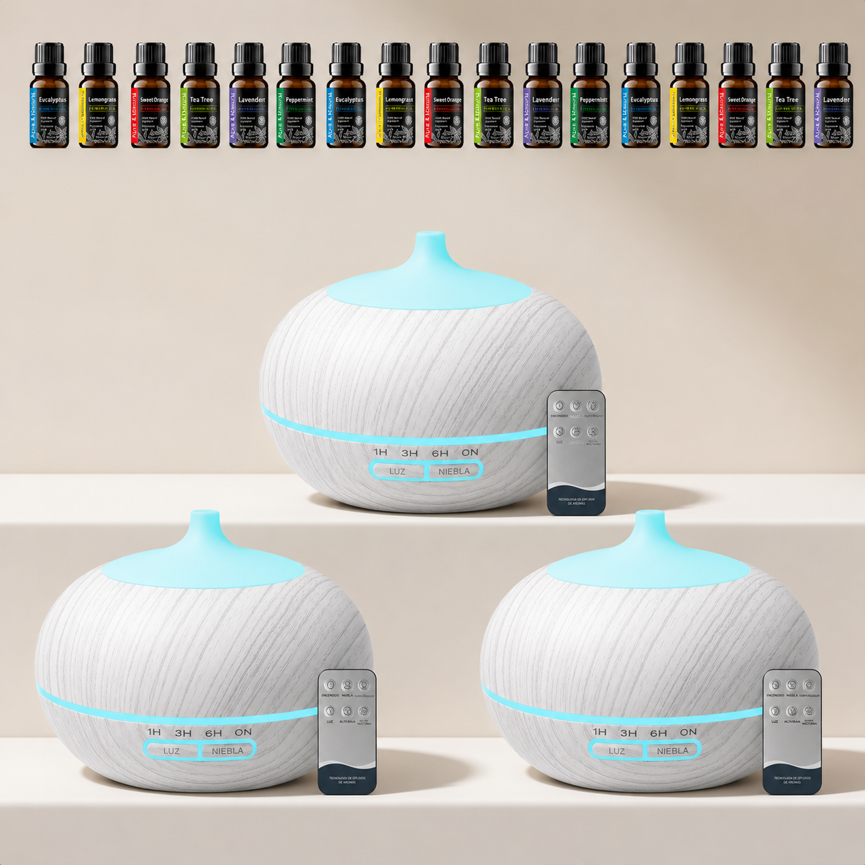 Bruma Esencial | Difusor de Aromaterapia con Mando a Distancia